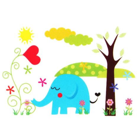 Cute Cartoon Jungle Animals Diy Removable Wall Sticker