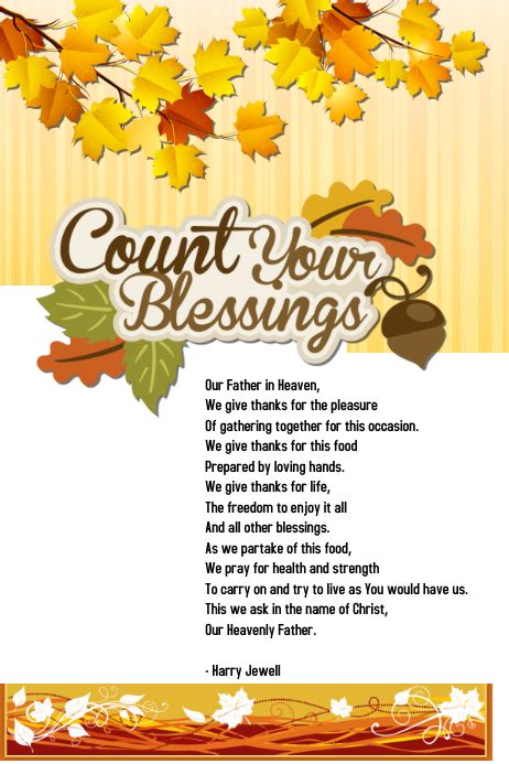 autumn blessings template postermywall