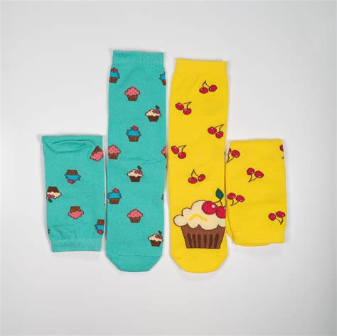 Cupcake Muffin Cute Socks Funny Sock Pancake Colorful Etsy