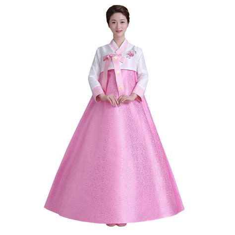 Buy Xinfu Women Korean Traditional Long Sleeve Classic Hanboks Dress Cosplay Costume Online At
