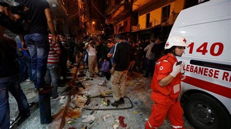 Beirut Attacks Suicide Bombers Kill Dozens In Shia Suburb Bbc News