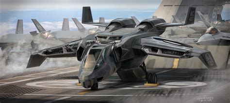 Phil Saunders Avengers 2010 Early Quinjet Concept