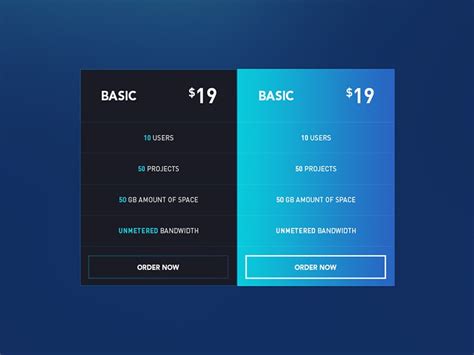 Day 08 Pricing Table By Hervé Rbna On Dribbble