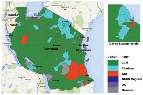 Tanzania Religion Map