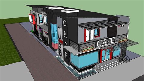Konsep fasad gambar desain cafe restoran ini di buat dengan tema minimalis modern, sebagai anda mempunyai rencana membangun bangunan komersil seperti ruko, cafe, restoran atau bangunan lainnya.? Poenyalya: Desain Rumah Cafe