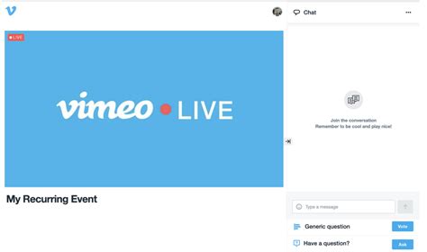 How To Watch A Live Event On Vimeo Vimeo Help Center