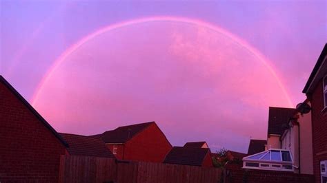 Rare Pink Rainbow Spotted In Sky Over Bristol