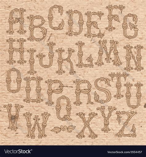 Whimsical Hand Drawn Alphabet Letters Royalty Free Vector