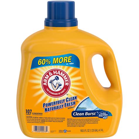 Arm and hammer clean burst ingredients. Arm & Hammer Clean Burst Liquid Laundry Detergent, 160.5 ...