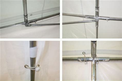 Canopy frames are available in three sizes: 32 x 20 Heavy Duty White PVC Tent Canopy Gazebo