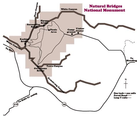 Natural Bridges Map