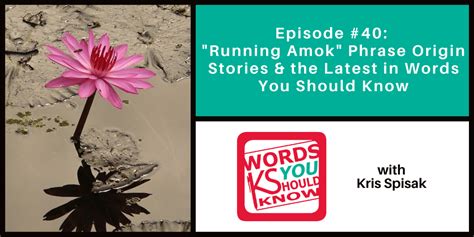 40 Running Amok Phrase Origin Stories And The Latest In Words You