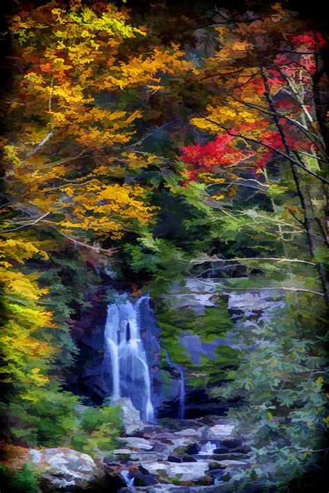 Meigs Falls In The Great Smoky Mountains National Park During Autumn