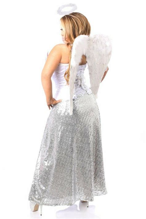Top Drawer 4 Pc Premium Sequin Angelic Corset Costume Unspoken Fashion