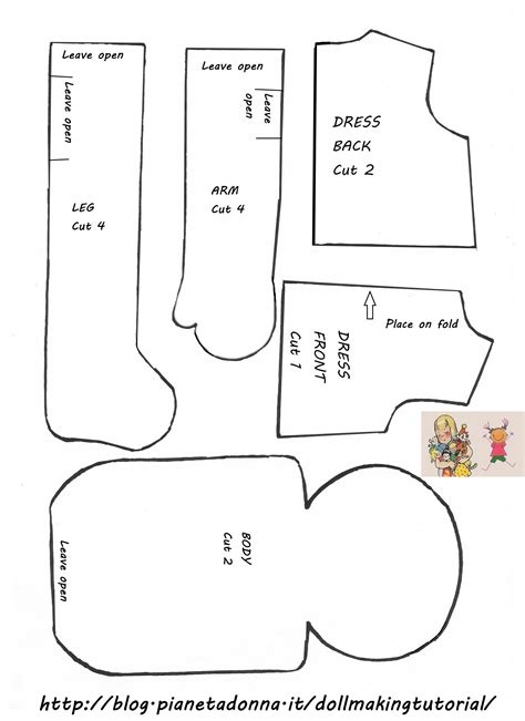 Free Cloth Doll Sewing Pattern Printable