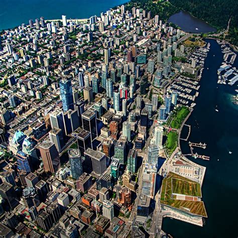 Aerial View Of Downtown Vancouver Vancouver Canada City Visit Canada