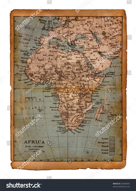 37 Map Of Africa Edit In A Travel Guide Of 1888 Stock Photo 62840836