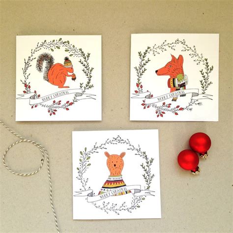 Maybe you would like to learn more about one of these? christmas jumper woodland animal christmas card pack by louise mclaren | notonthehighstreet.com