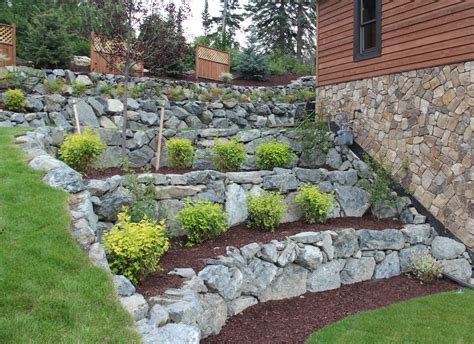 Retaining Wall Landscaping Slopes With Rocks White Landscaping Ideas