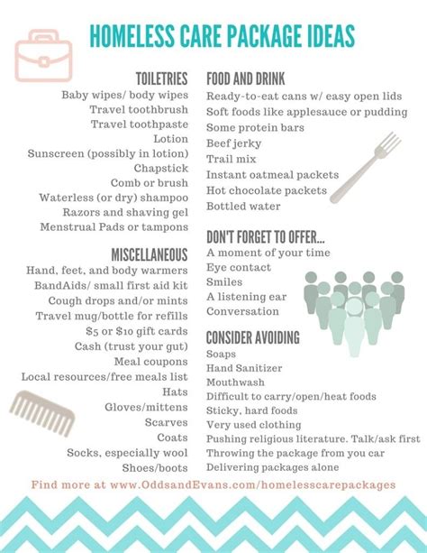Homeless Care Packages Plus Printable Lists Homeless Care Package