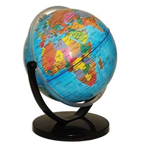 Political World Globe Desktop Stand Office And School Swivel Rotating