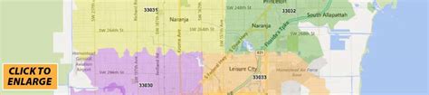 Miami Dade County Zip Code Map Print Label And Mail