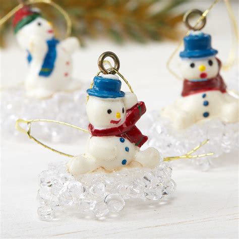 Miniature Snowman Ornaments Christmas Miniatures Christmas And