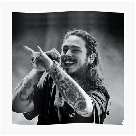 Metalhead Is Mr Post Post Malone Poster Canvas Print Wooden
