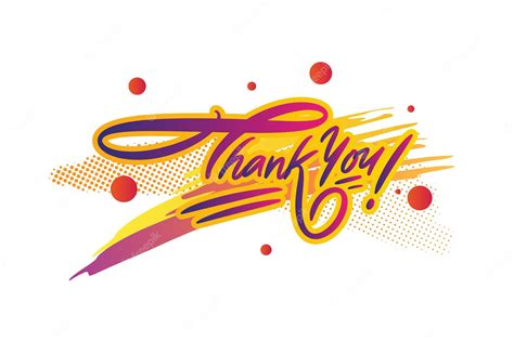 Premium Vector Thank You Calligraphy Lettering Design