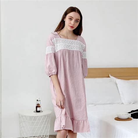 Summer Nightgown 2018 Cotton Home Princess Dress Nightwear Sweet