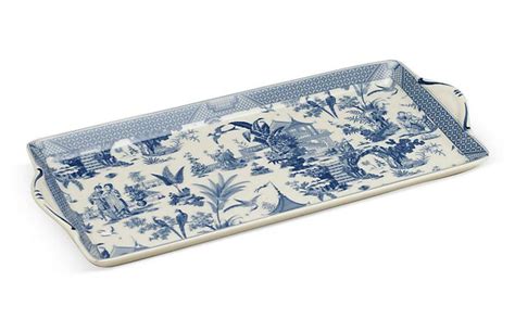 13 Savoy Tray Bluewhite Blue And White Ceramic Tray Tray