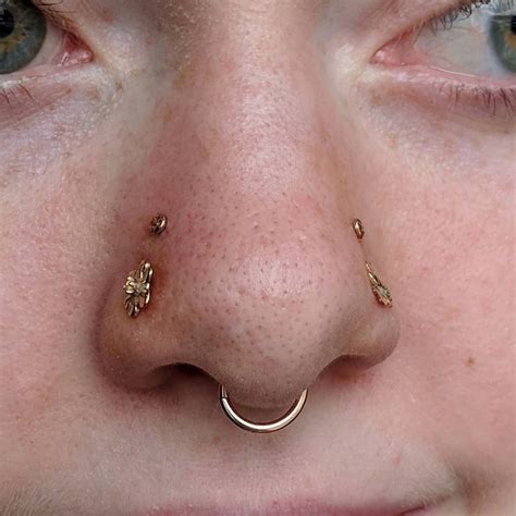 madisontrubiano on instagram “some high nostril piercings i got to do last week ” nose