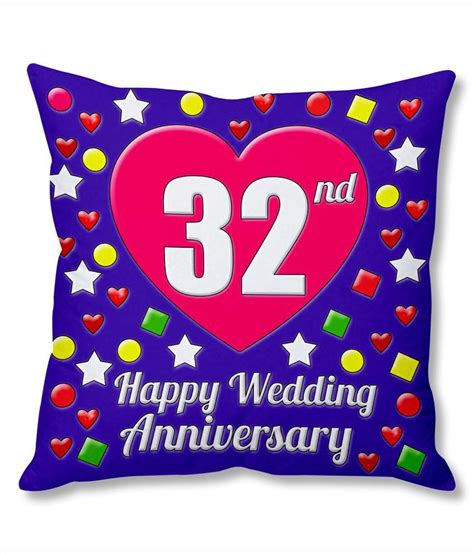 Phototsindia 32nd Wedding Anniversary Cushion Cover Buy Phototsindia 32nd Wedding