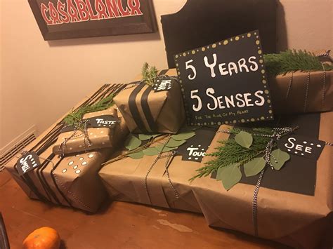 Are you facing a bit of a nightmare this year, with your 5th wedding anniversary coming up? 5 senses gift for him. 5 year anniversary. | 4th year ...