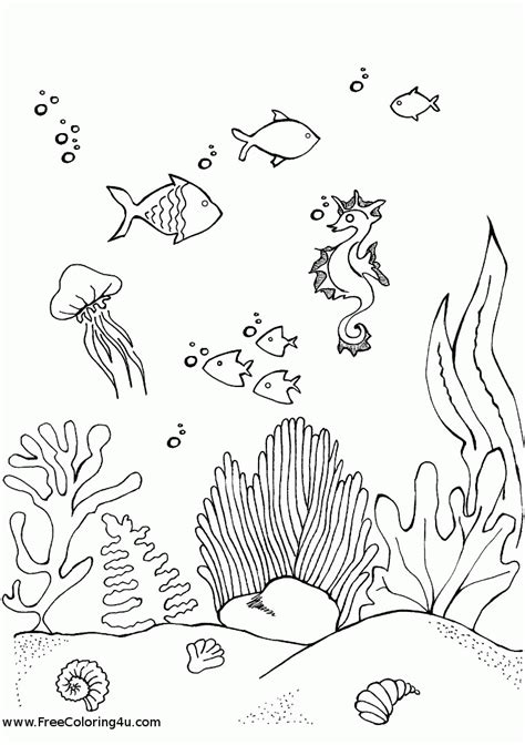 Underwater Coloring Pages Coloring Home