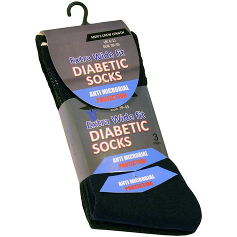 Mens Socks Extra Wide Fit Diabetic Loose Top Cotton Rich Sock 3 6 Pairs