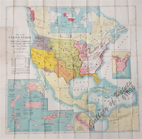 Map Of The United States Showing The Territorial Expansion Of A Century