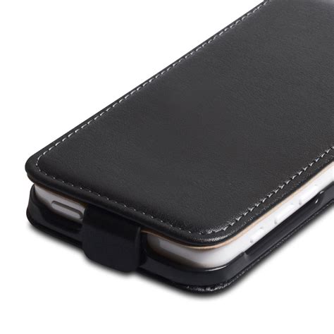 Caseflex Iphone 5c Real Leather Flip Case Black