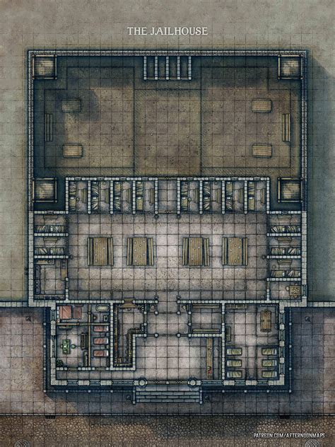 Send Your Players To Jail Jailhouseprison Battle Map 30x40 Rroll20