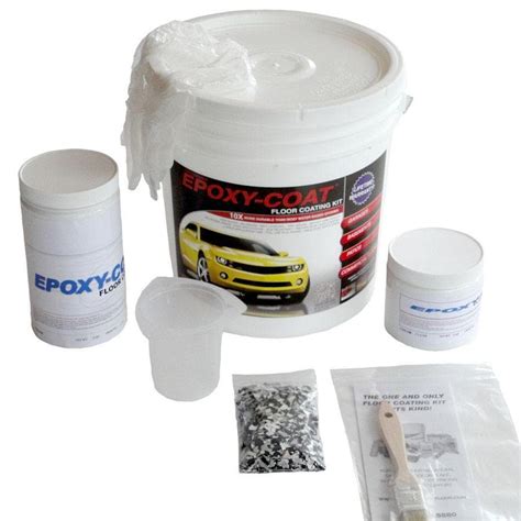 Epoxy Coat 2 Part White High Gloss Garage Floor Epoxy Kit Actual Net