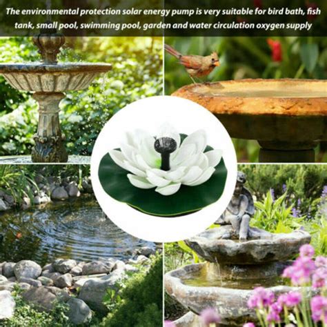 Mini Lotus Solar Water Fountain Pool Pond Waterfall Fountain Garden