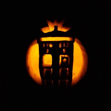 I Did A Pumpkin Carving Of The Tardis For Halloween This Year Doctorwho