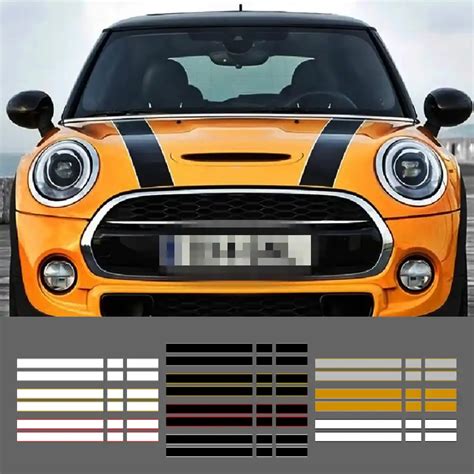 Car Styling Hood Bonnet Stripes Sticker Trunk Rear Engine Cover Vinyl