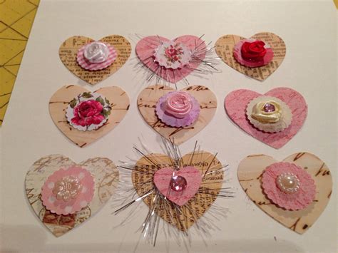 Valentines Day Hearts Scrapbooking Embellishments Confetti Hearts Happy Mail Junk Journal
