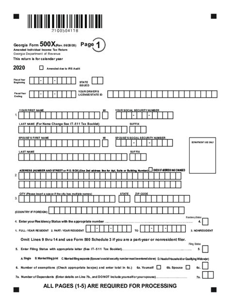 Ga 500 2020 2024 Form Fill Out And Sign Printable Pdf Template Signnow