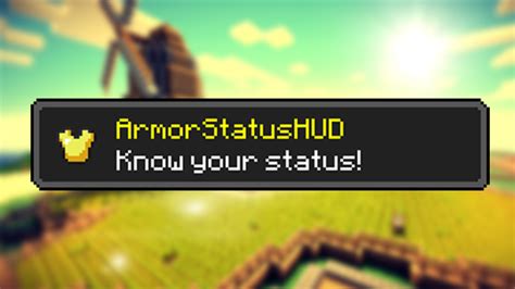 Мод Armor Status Hud для Minecraft