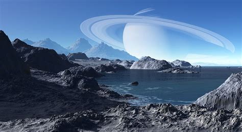 Saturn Landscape Terrain Water Waters Planet Landscape