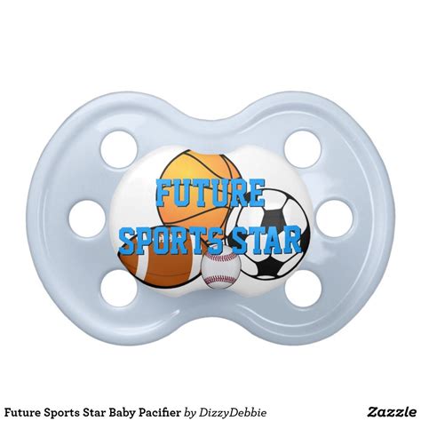 Future Sports Star Baby Pacifier Zazzle Com Baby Pacifier Baby