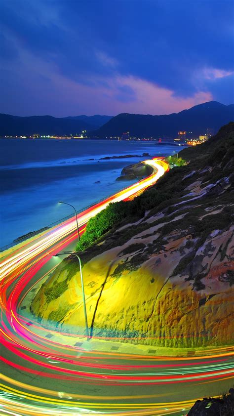 1080x1920 1080x1920 Long Exposure Photography Hd Lights Road For