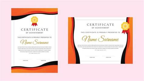 Certificate Template Portrait Vector Art Icons And Graphics For Free